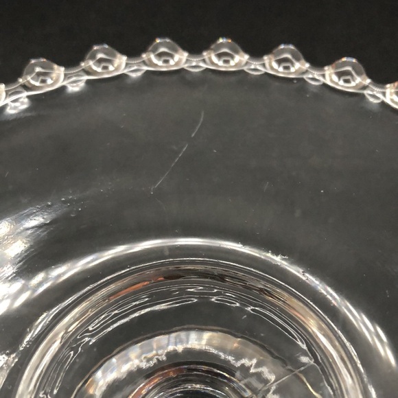 Vintage Depression Imperial Glass Candlewick Hobnail Edge Small Round Pedestal - Picture 5 of 5